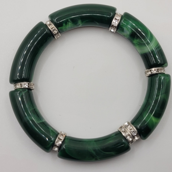 Acrylic Chunky Tube Bracelets - Picture 4 of 8